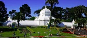 SF Conservatory of flowers and the tiny town