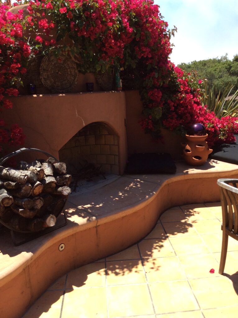 outdoor oven and fireplace