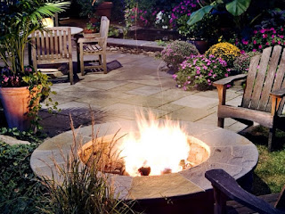 built in fire pit