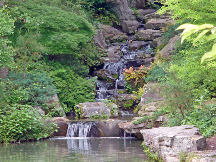 waterfall in public garden