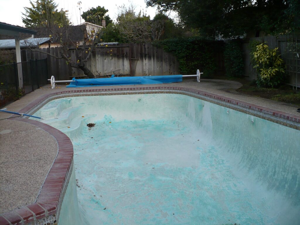 swimming pool being remodeled