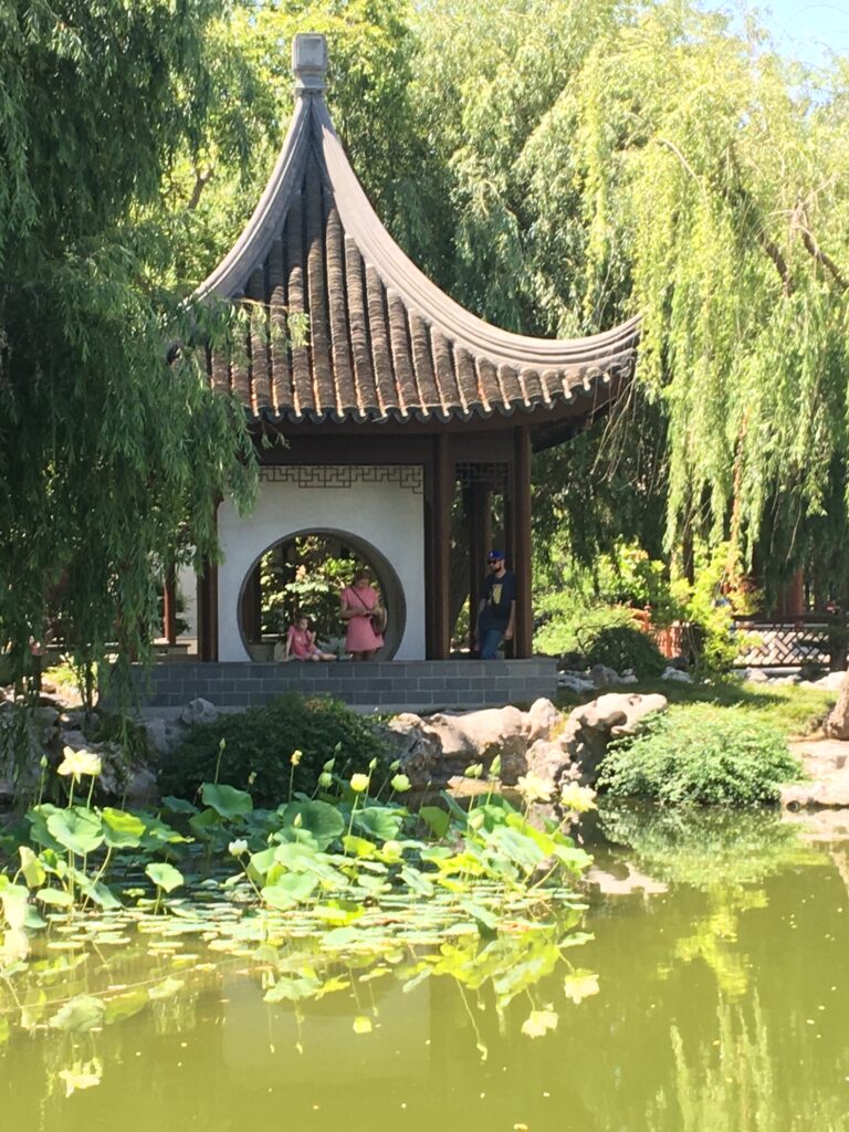 pond viewing temple