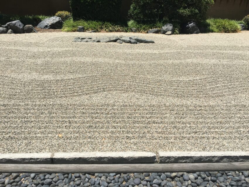 Japanese Raked stone garden