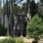 Standing Troll at entrance to Coastal Maine Garden
