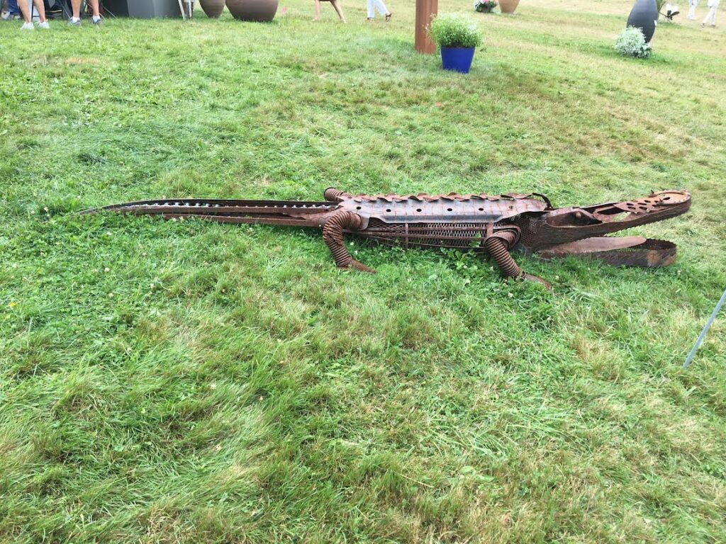 Crocodile Rusted Art sculpture- made from reclaimed parts