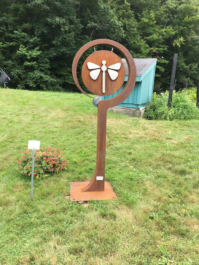 Dragon Fly with ring sculpture New Hampshire Craftsmen Show