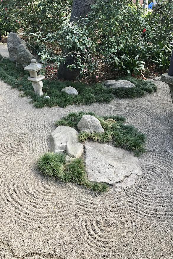 Japanese Rakes Stones at Descanso Gardens L.A.