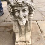 Mythical Being on end of a bench Huntington Gardens San Marino, CA Garden Art