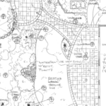 close up of a curvilinear plan. Curvilinear Design