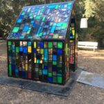 stained glass garden house. Descanso Gardens.