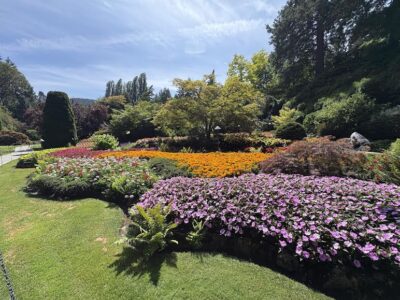 Big Beds of Annuals in Complimentary Colors