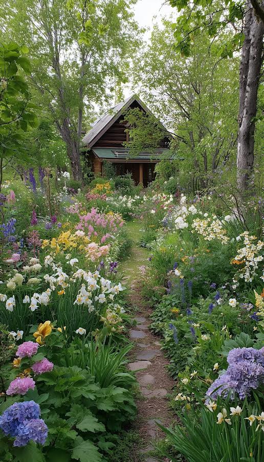 Pastel Color flower garden for color blog