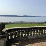 Balustrades and terraced lawns at Shelburne