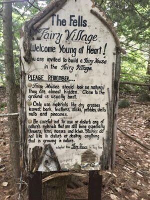 fairy house and village sign