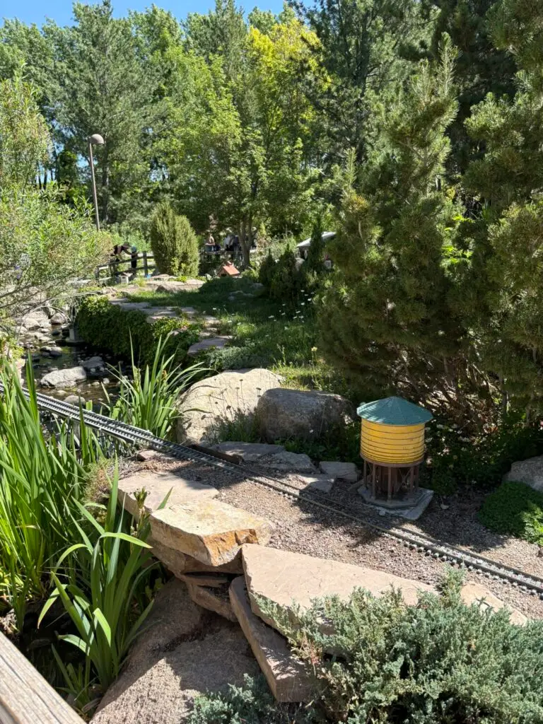 model train and landscape. Travel Time