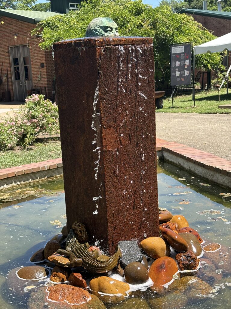 Fountain at Metal Art Museum. Travel Time