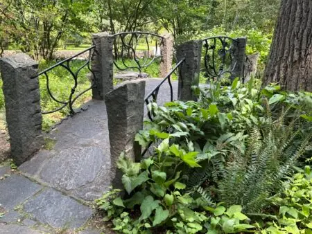 Pretty arced bridge at Winterthur