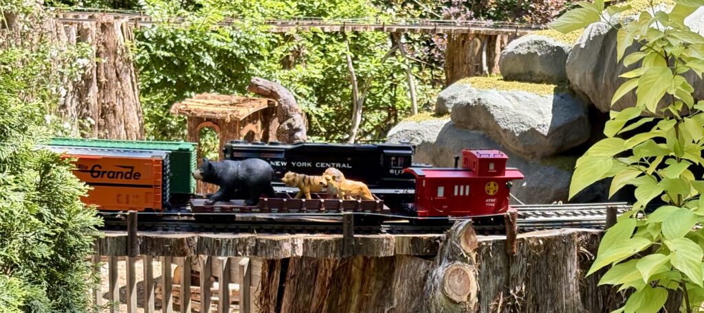 Zoo Train in the model train area at Cheekwood