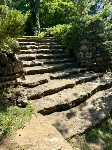Stone garden steps at Cheekwood